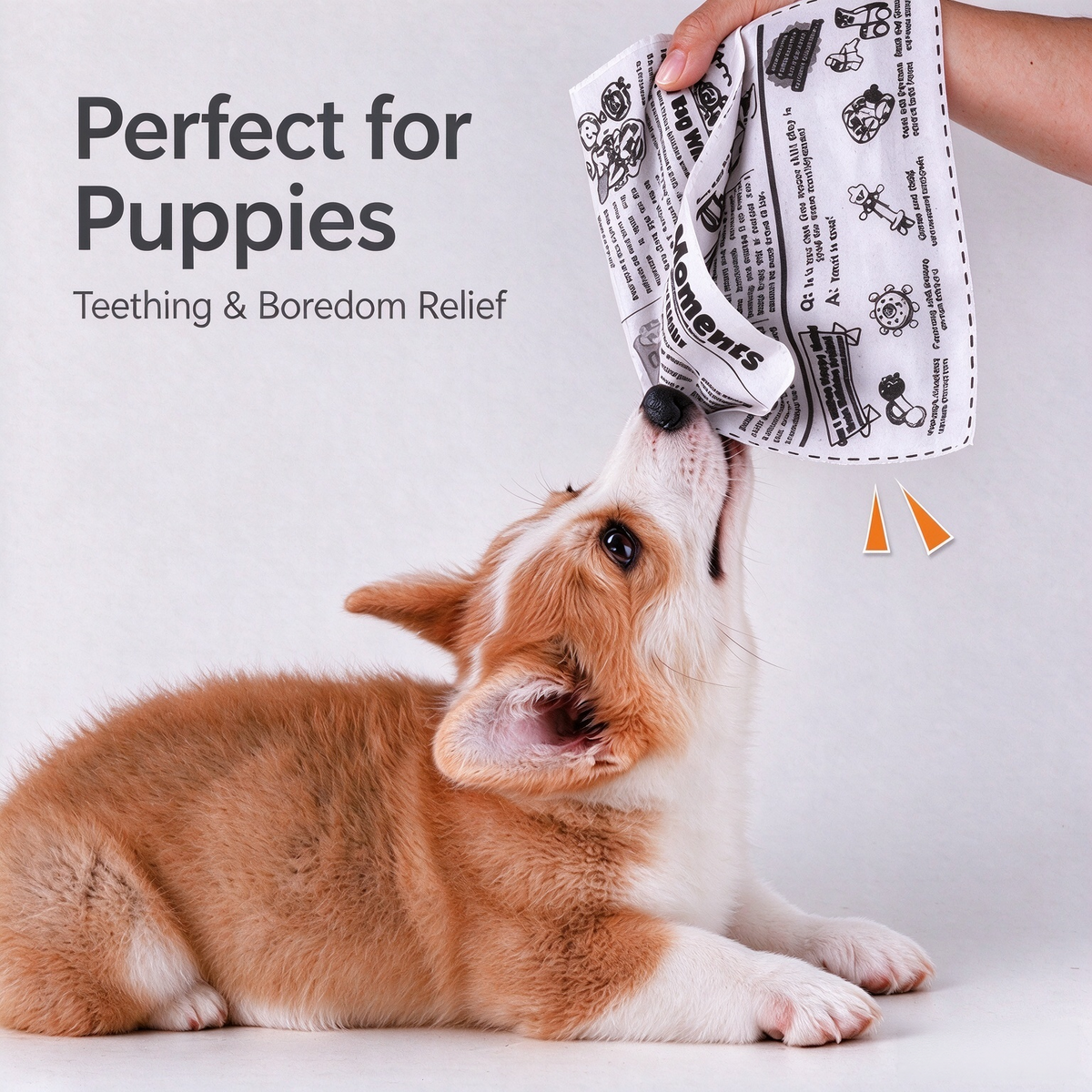 Squeaky Crinkle Dog Toy – Plush Enrichment Toy