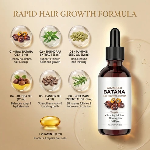 Batana Scalp Oil for Thicker-Looking Hair